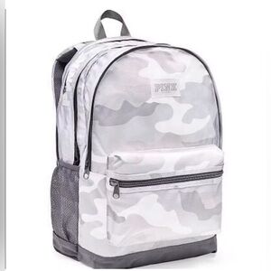 Victoria's Secret PINK Campus Backpack Snow/Gray Camo